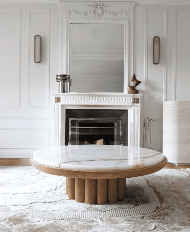Coffee Table Shell Onyx EDONI OAK & ONYX COFFEE TABLE MARBERA