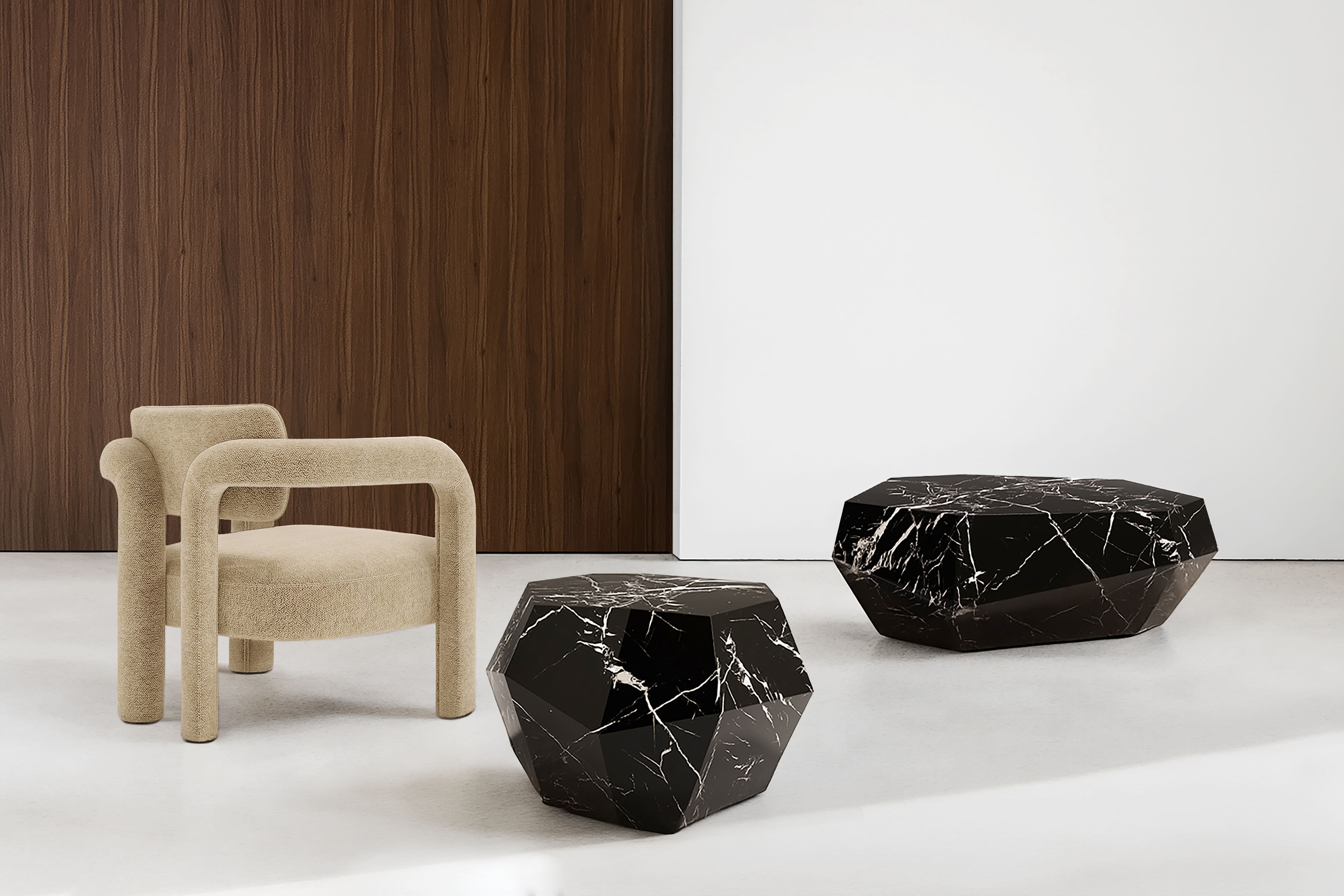 Coffee Table THREE ROCKS LOW COFFEE TABLE | MARBLE & STONE INSIDHERLAND