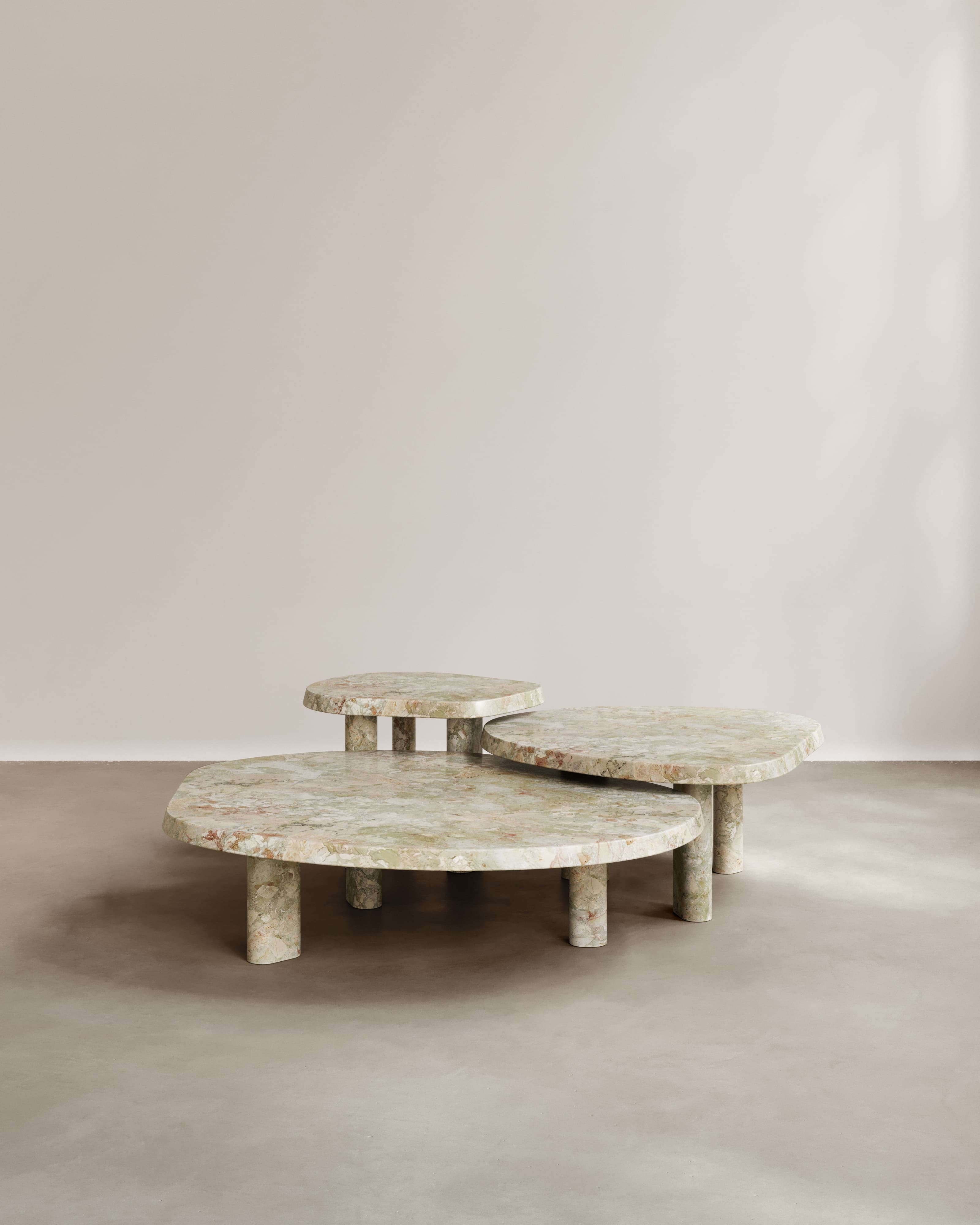 Coffee Table Verde Breccia Marble CONSTANTIN COFFEE TABLE PALOMA EDITIONS