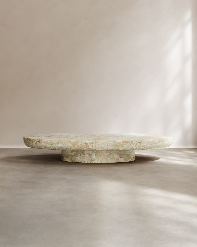 Coffee Table Verde Breccia Marble KISS COFFEE TABLE PALOMA EDITIONS