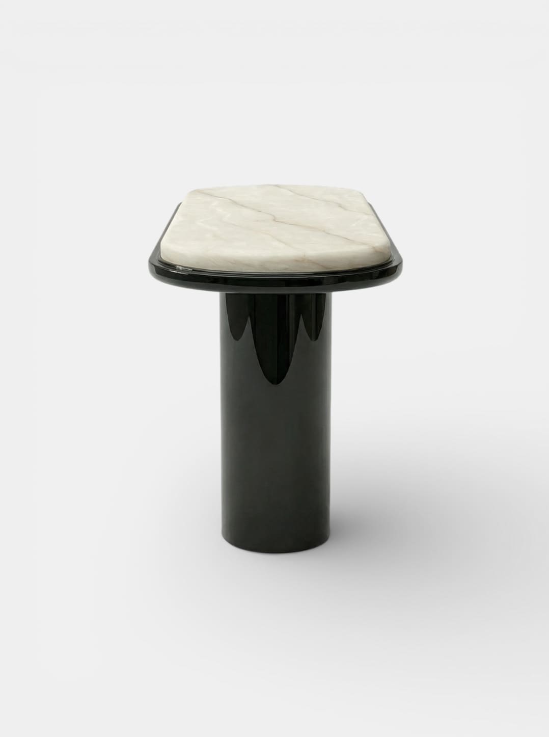 Console IDA BLACK LACQUERED & IVORY ONYX CONSOLE MARBERA