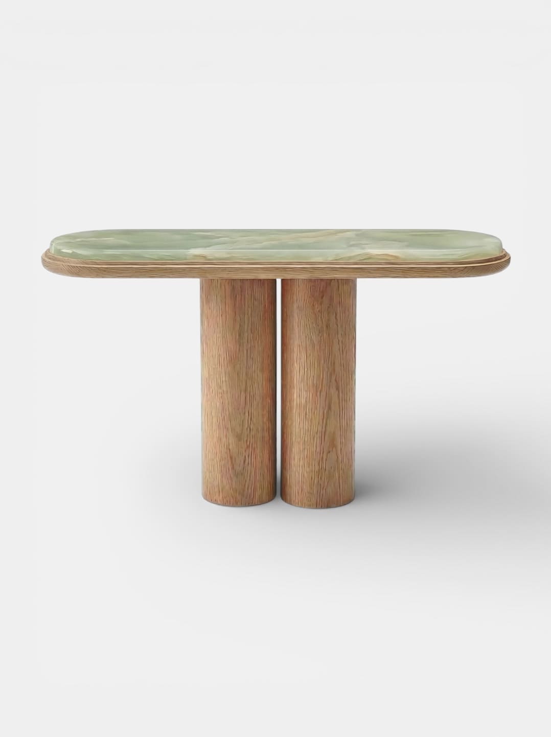 Console IDA OAK & GREEN ONYX CONSOLE MARBERA