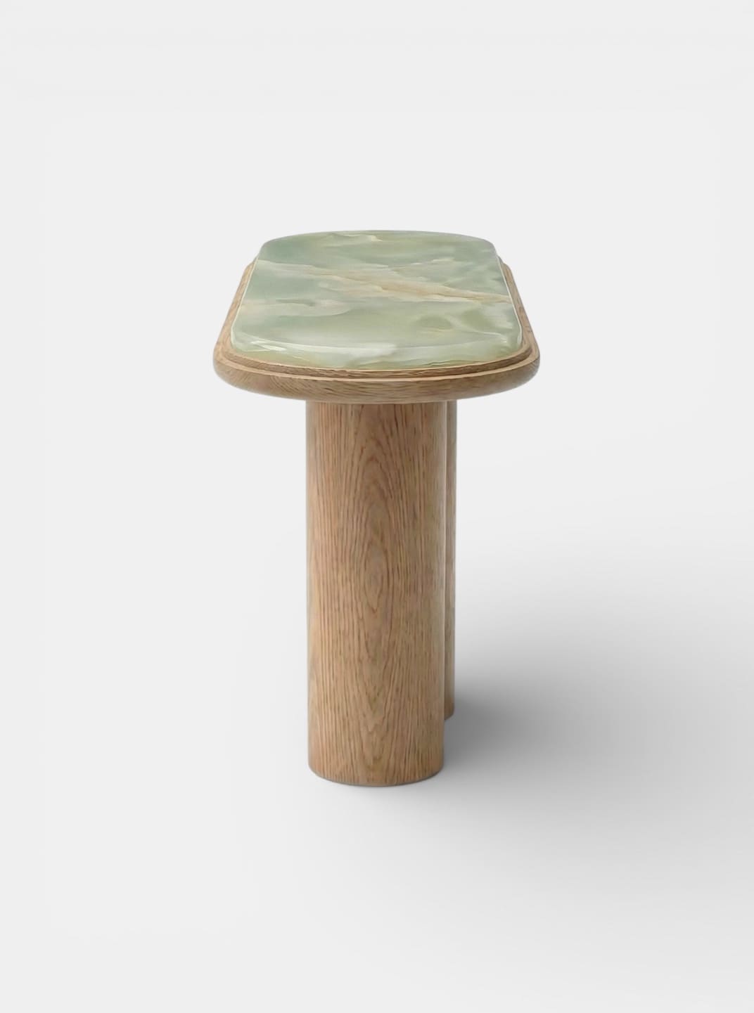 Console IDA OAK & GREEN ONYX CONSOLE MARBERA