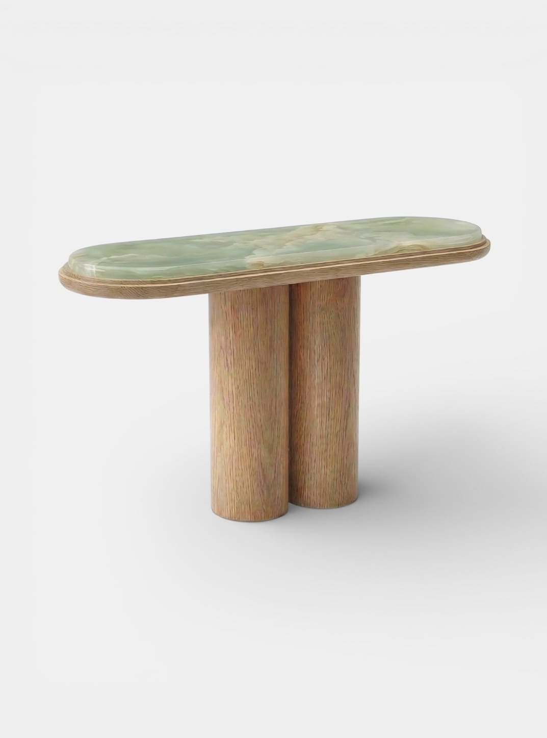 Console IDA OAK & GREEN ONYX CONSOLE MARBERA