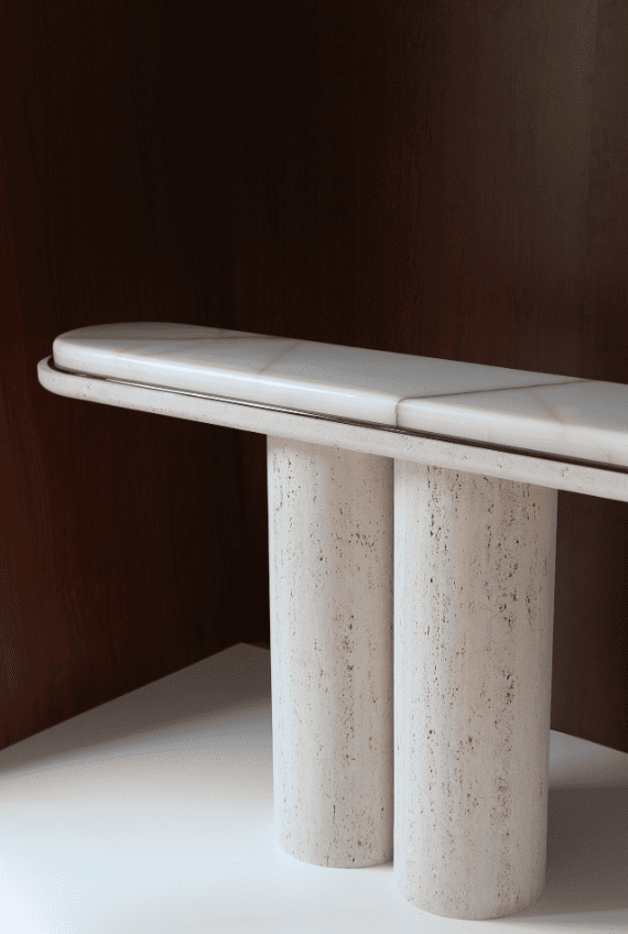 Console IDA TRAVERTINE & ONYX CONSOLE MARBERA