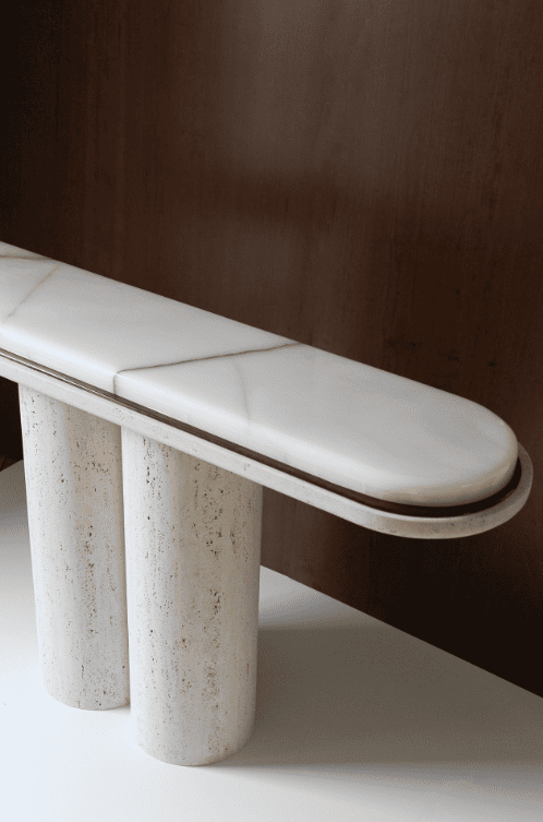 Console IDA TRAVERTINE & ONYX CONSOLE MARBERA