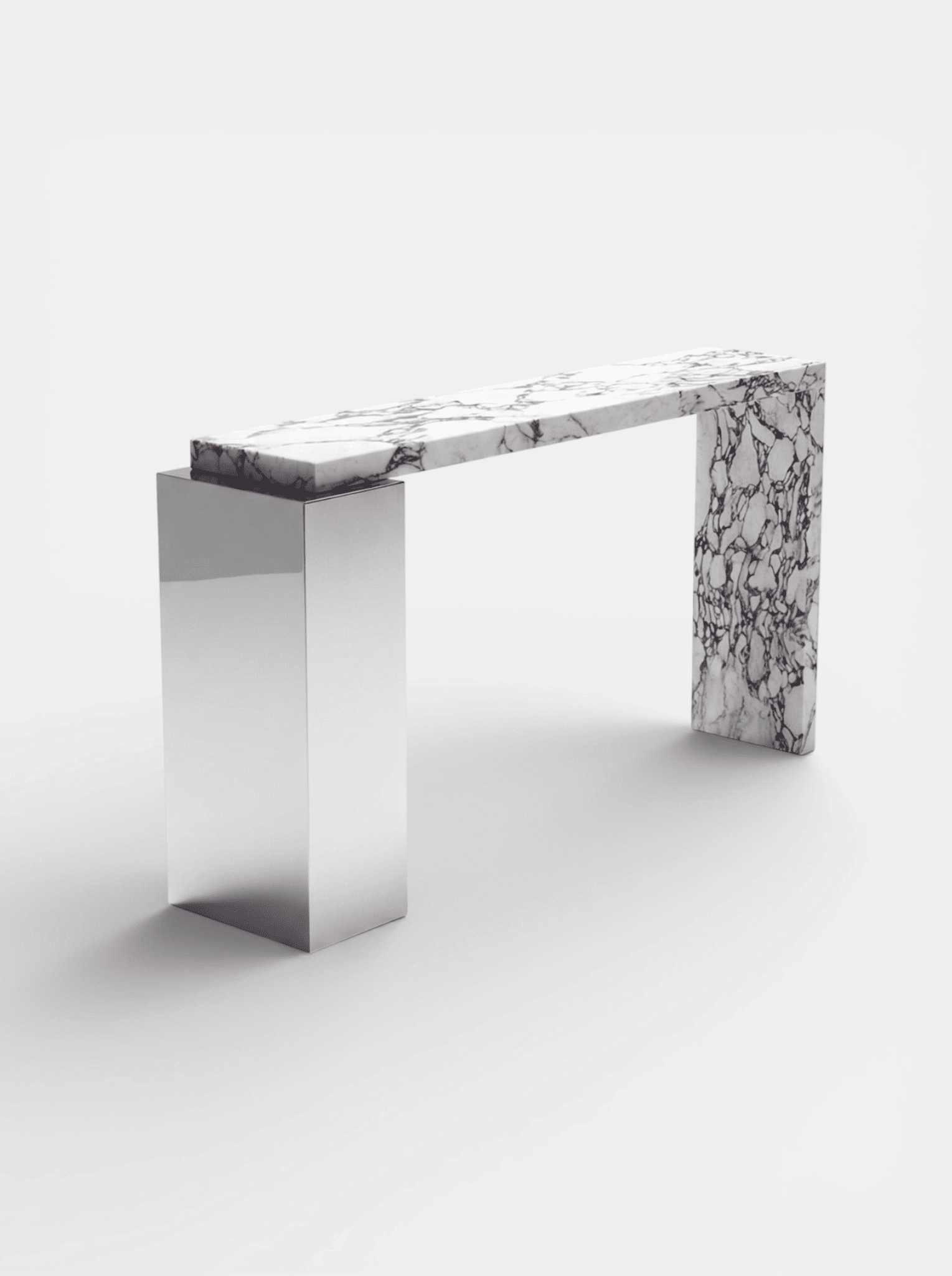 Console Table JILL CALACATTA VIOLA MARBLE & INOX CONSOLE MARBERA