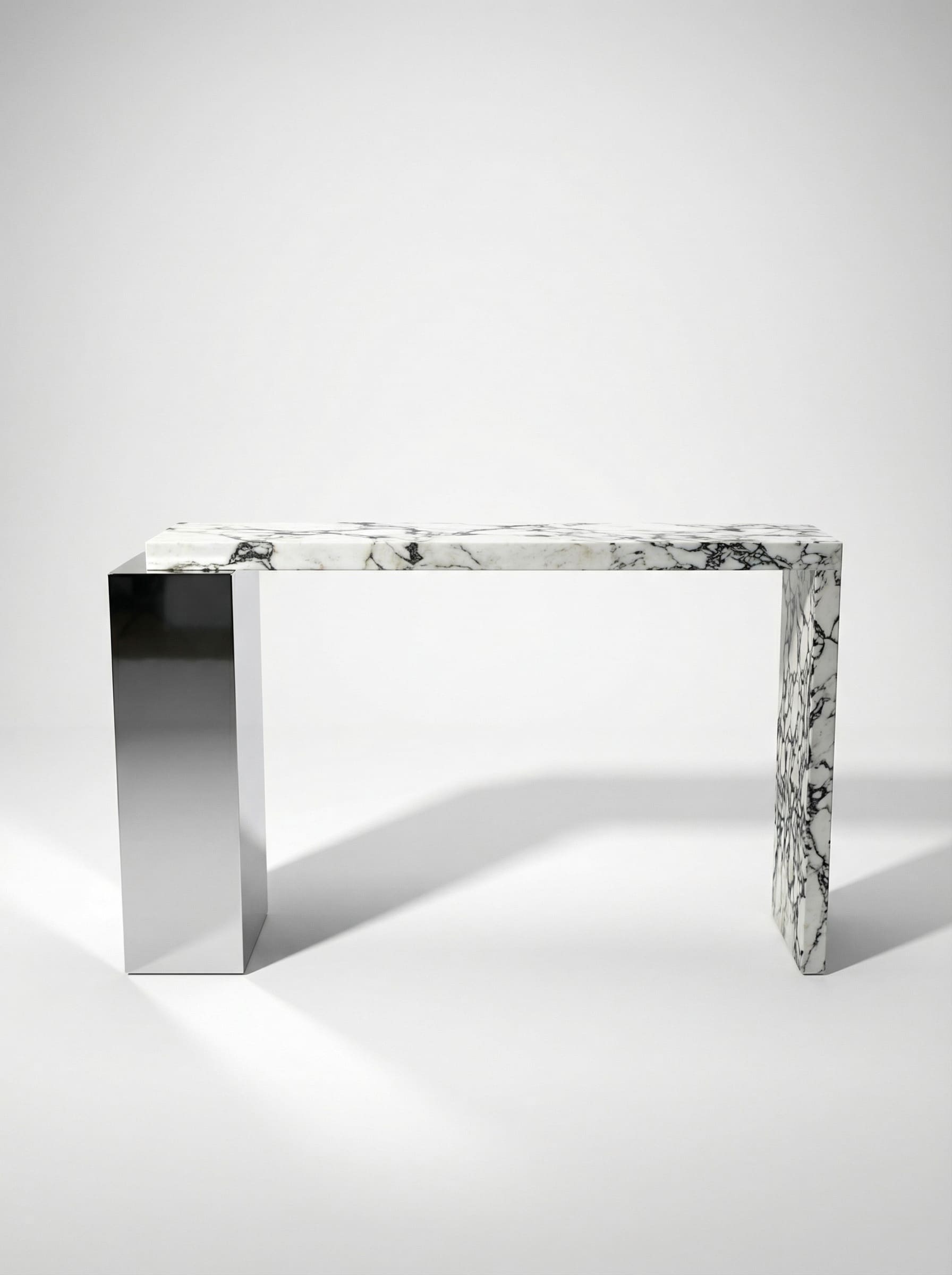 Console Table JILL CALACATTA VIOLA MARBLE & INOX CONSOLE MARBERA