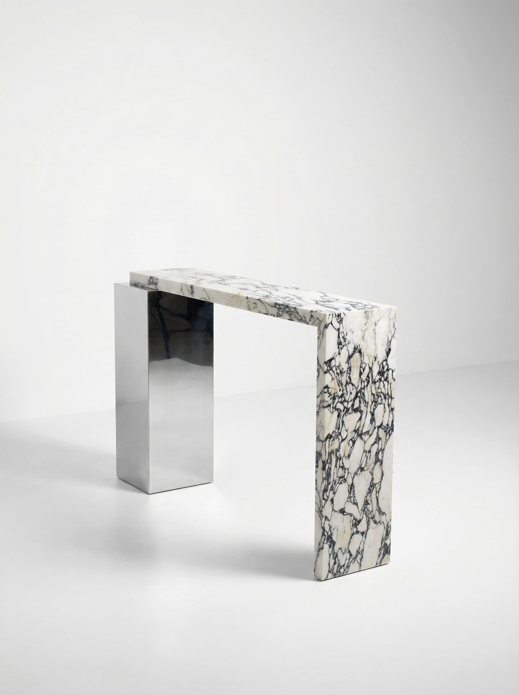 Console Table JILL CALACATTA VIOLA MARBLE & INOX CONSOLE MARBERA