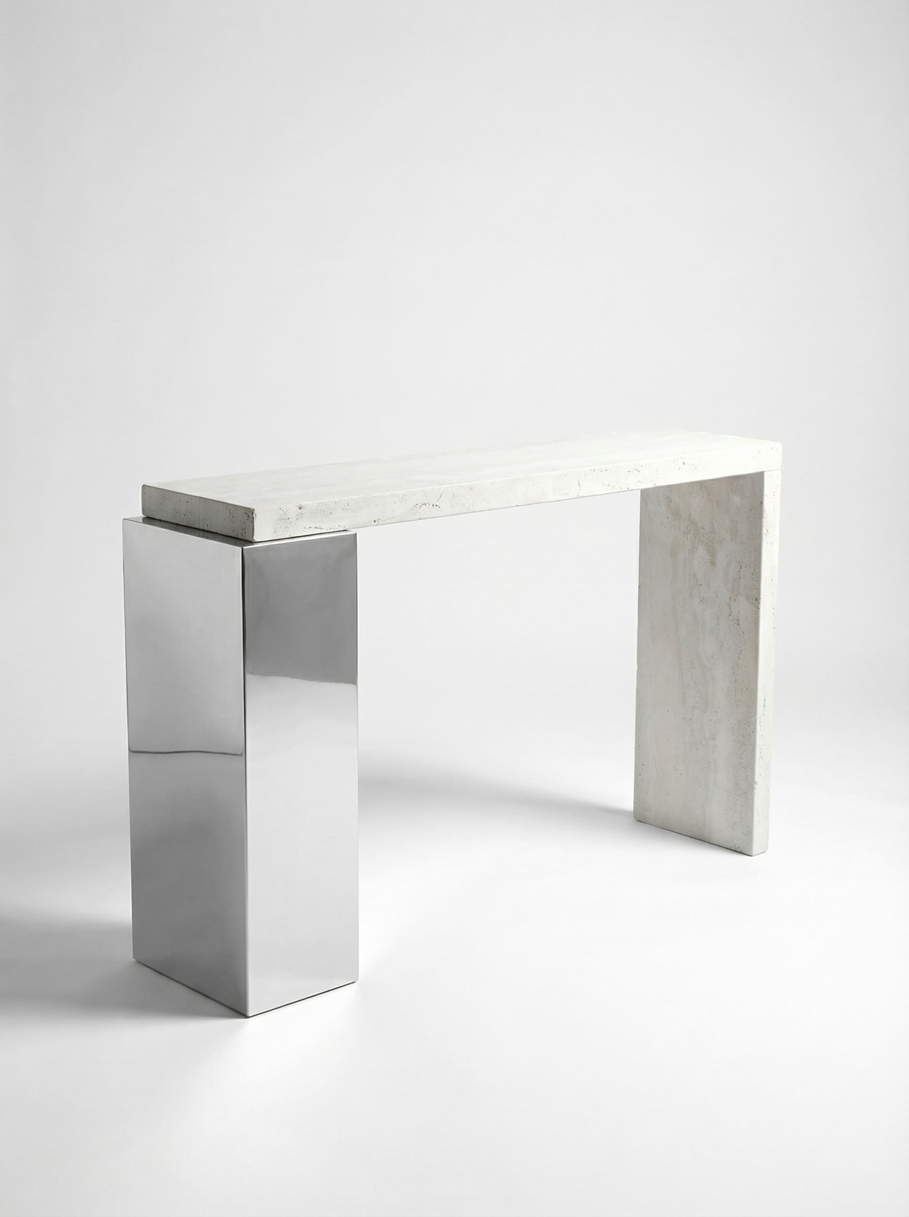 Console Table JILL TRAVERTINE & INOX CONSOLE MARBERA