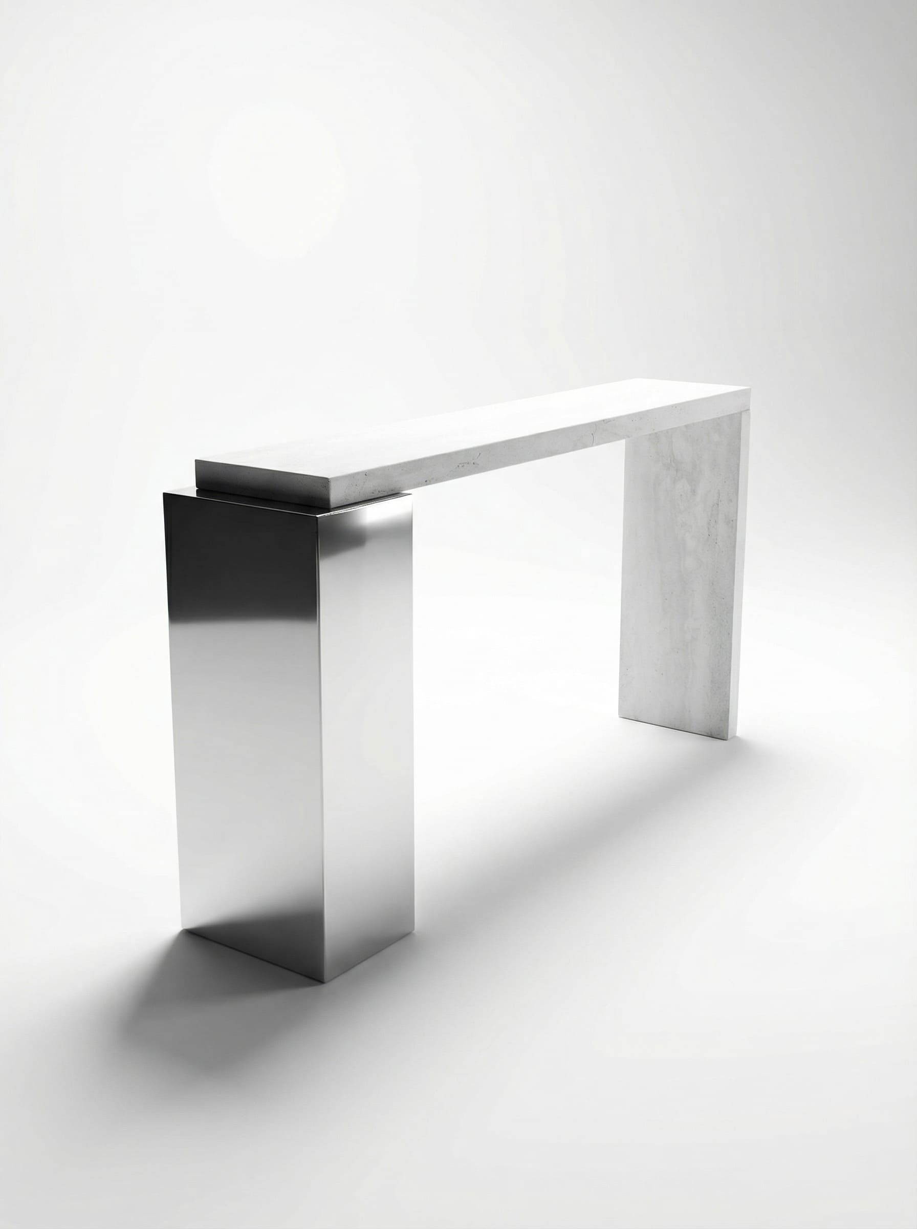Console Table JILL TRAVERTINE & INOX CONSOLE MARBERA