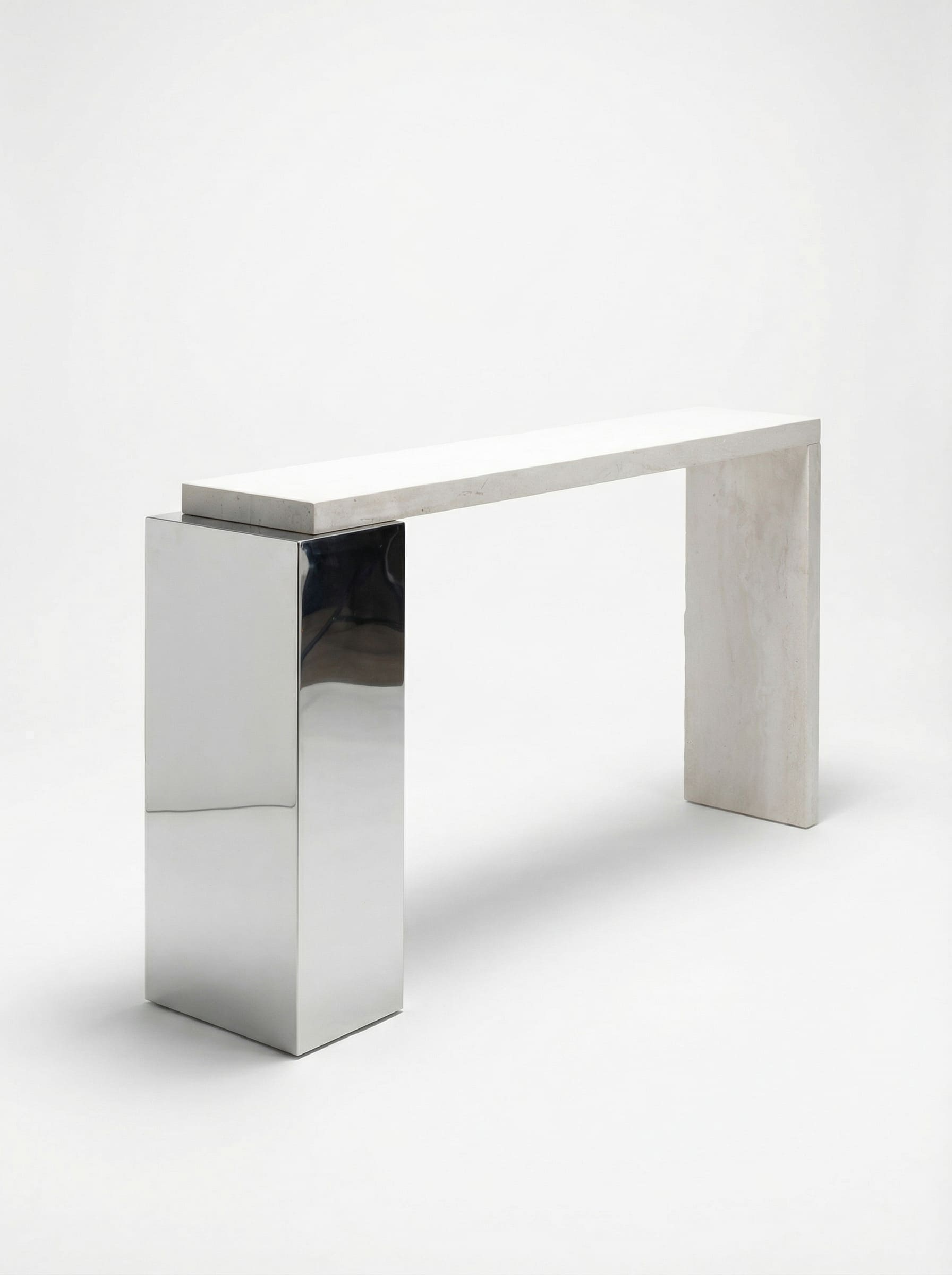 Console Table JILL TRAVERTINE & INOX CONSOLE MARBERA