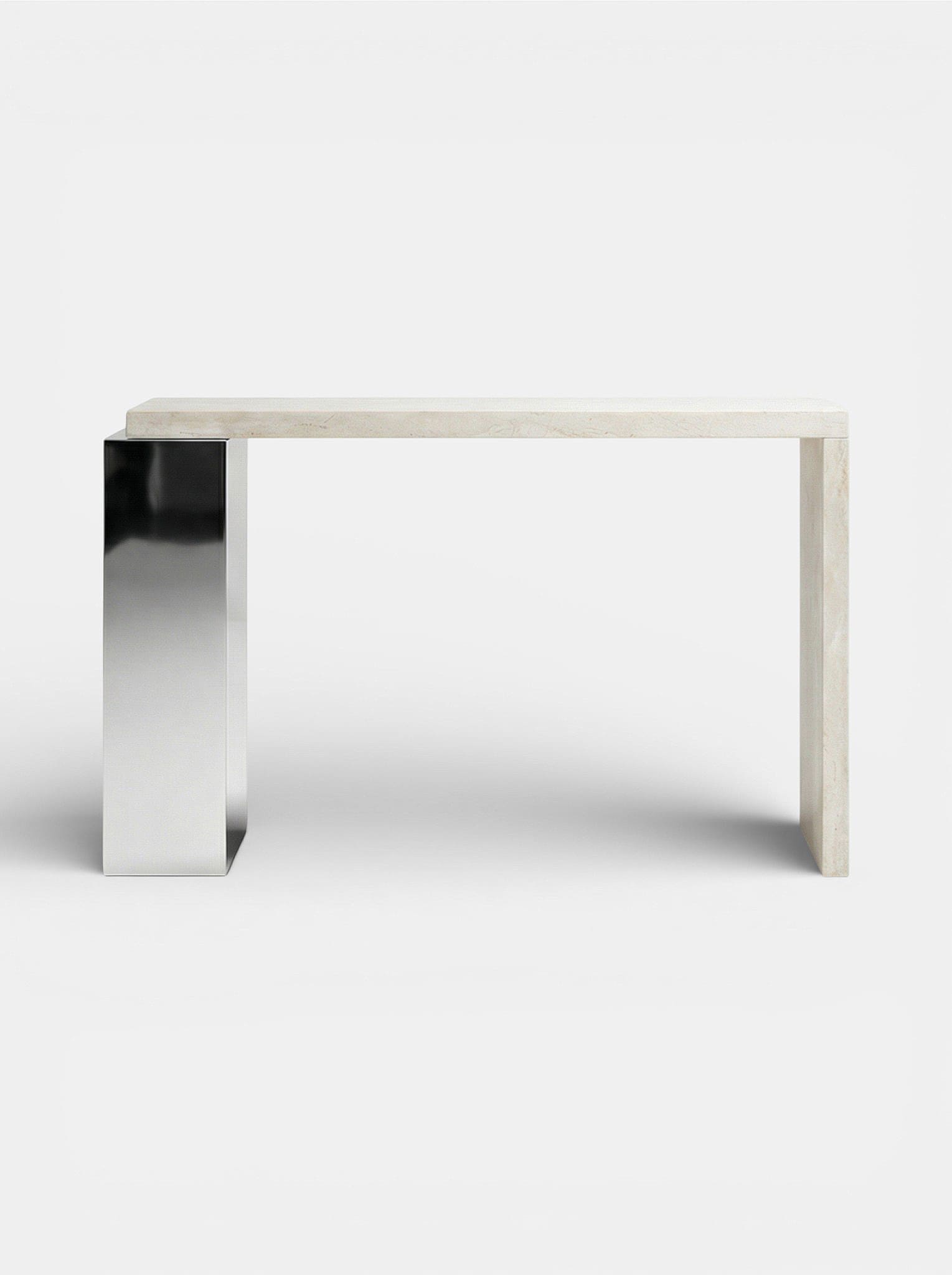 Console Table JILL TRAVERTINE & INOX CONSOLE MARBERA
