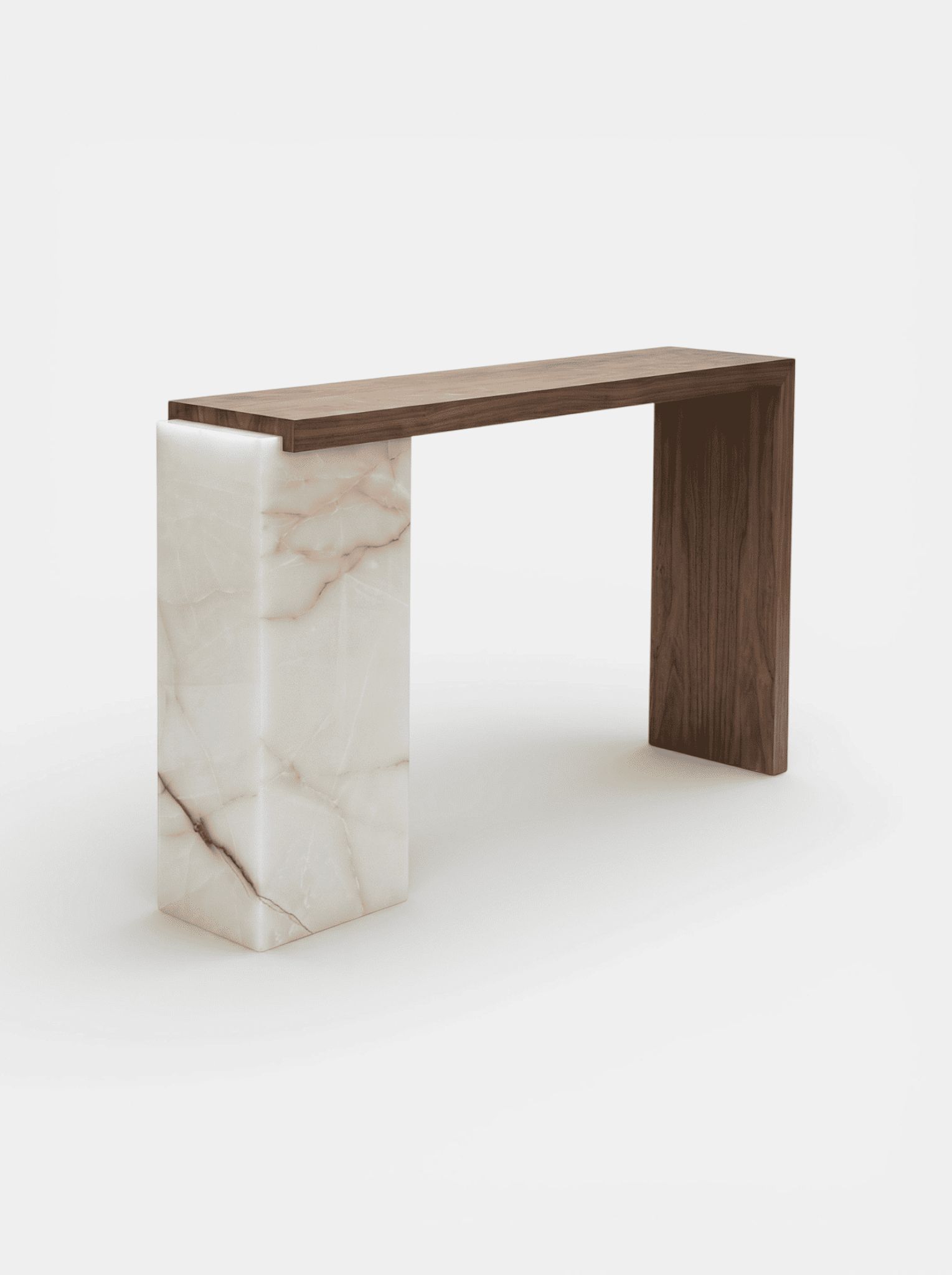 Console Table JILL WOOD & SHELL ONYX CONSOLE MARBERA