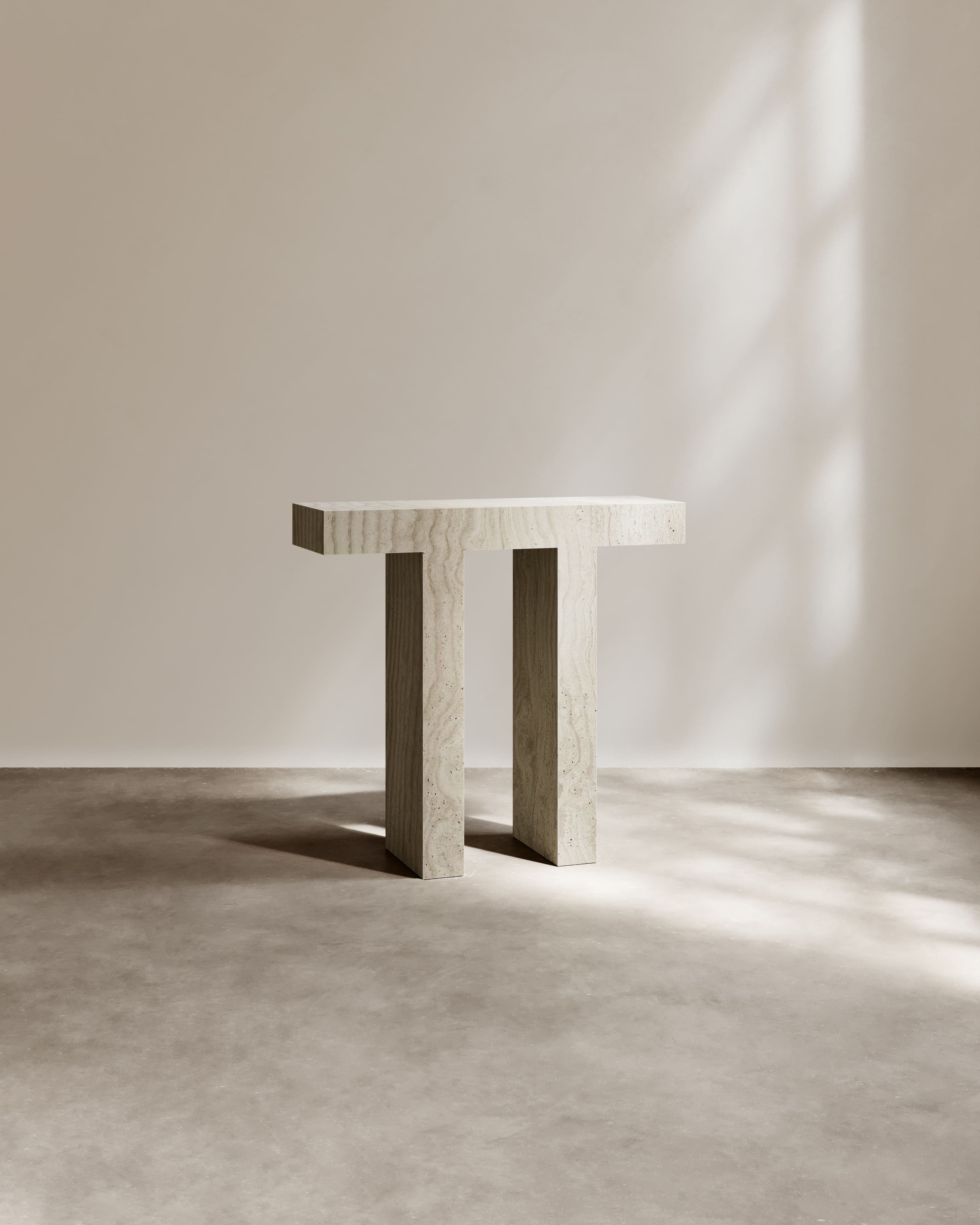 Console Table Navona Travertine JOURNEYMAN CONSOLE PALOMA EDITIONS