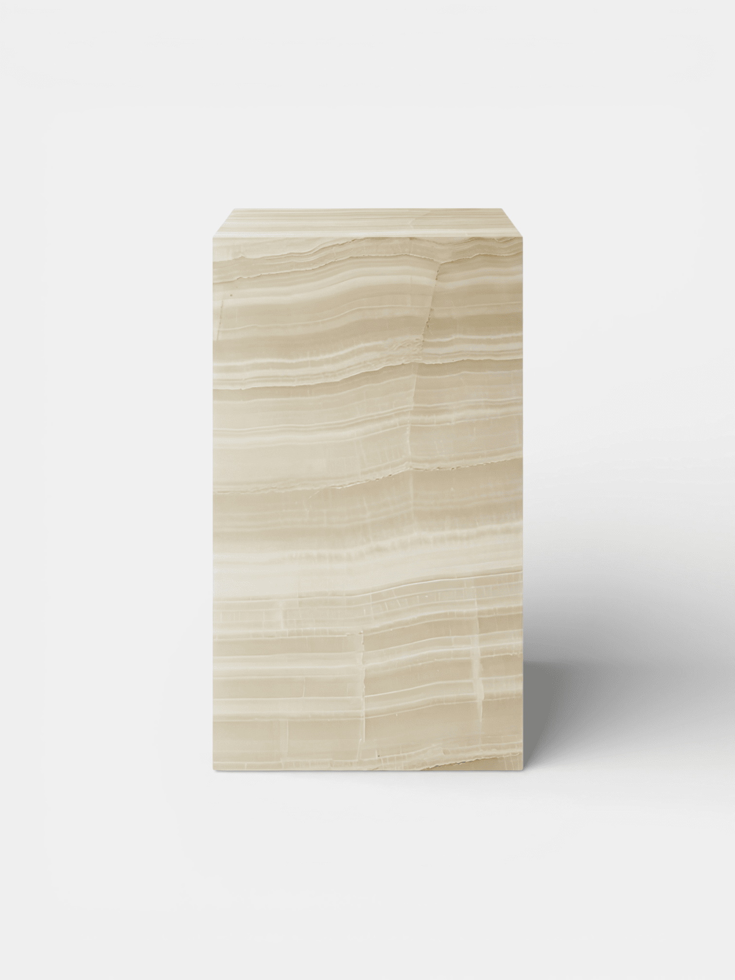 CUBE IVORY ONYX PLINTH MARBERA