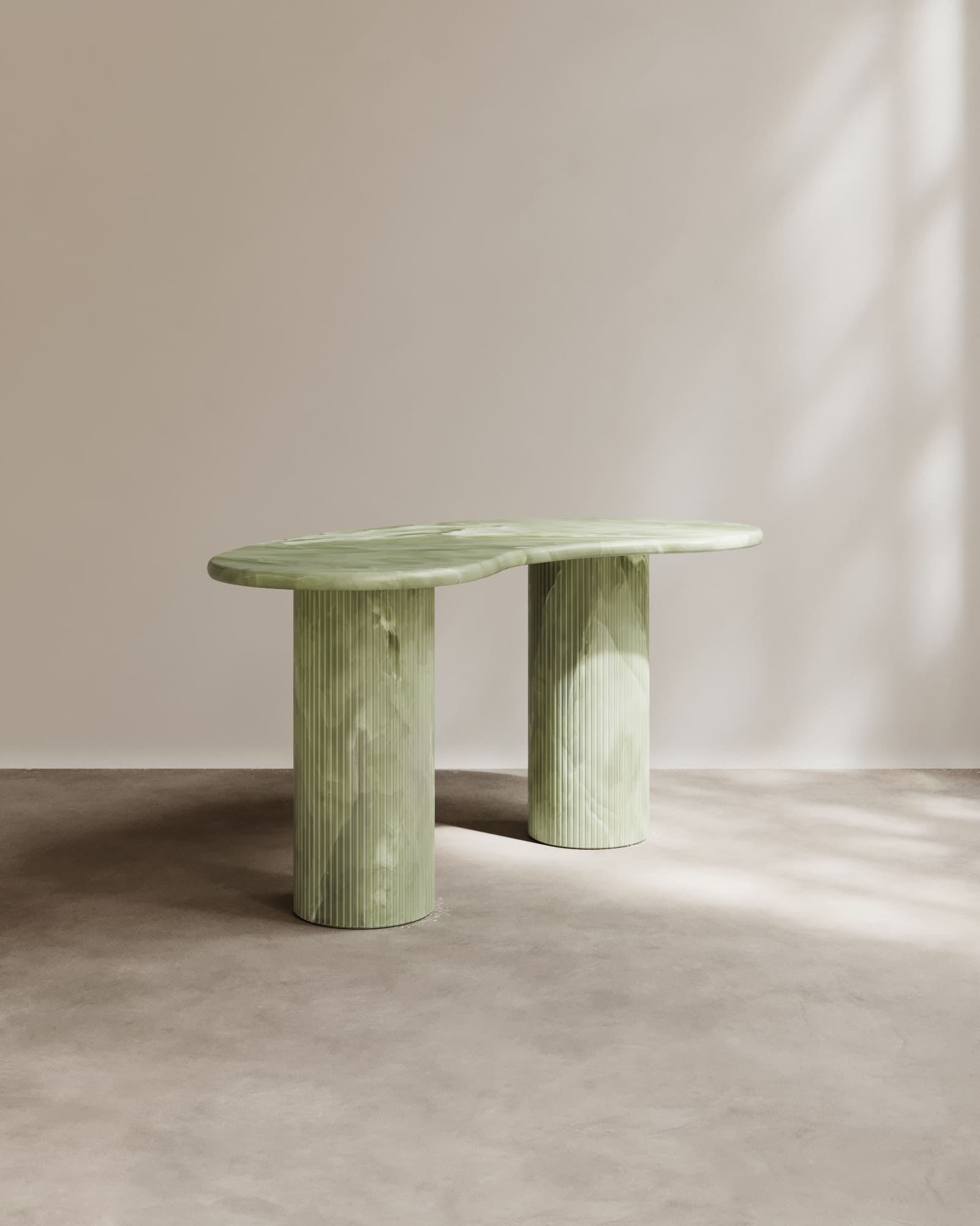 Desk Natural Verde Onyx THEORY DESK PALOMA EDITIONS