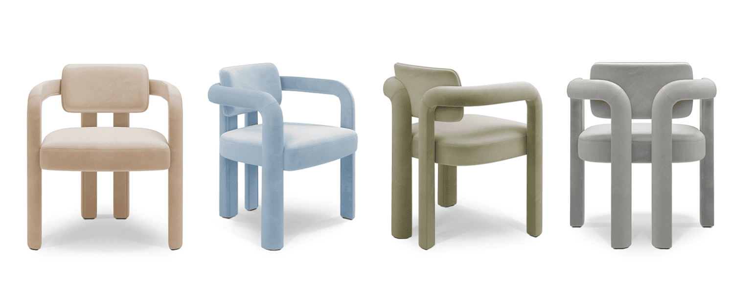 Dining Chair DOUBLE ARCH VELVET DINING CHAIR INSIDHERLAND