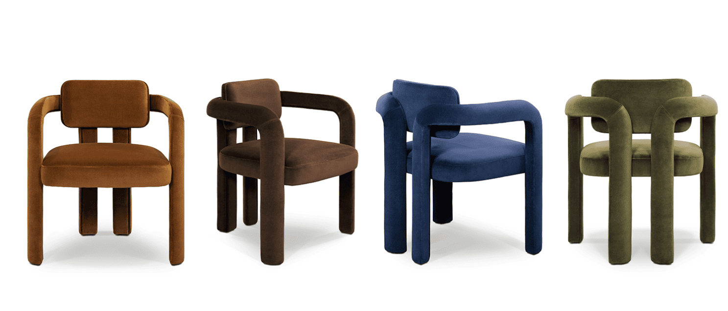 Dining Chair DOUBLE ARCH VELVET DINING CHAIR INSIDHERLAND