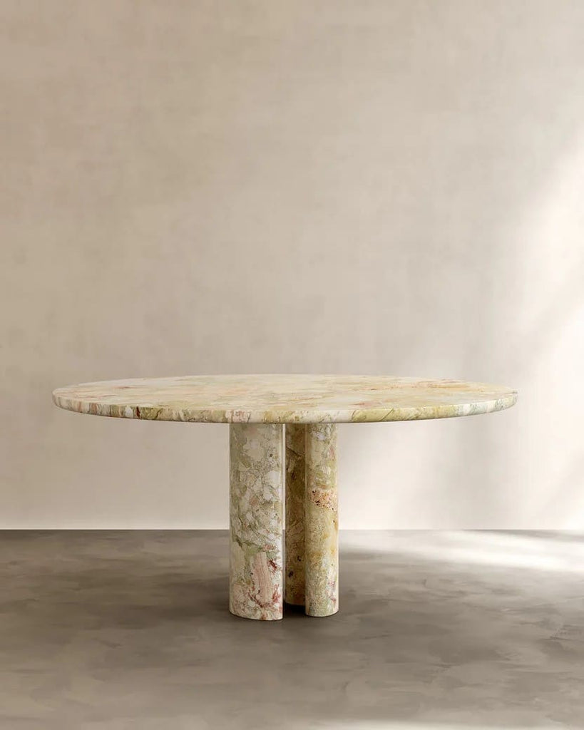 Dining Table Ø 130 cm x H 75 cm / Verde Breccia Marble ROMAN DINING TABLE PALOMA EDITIONS