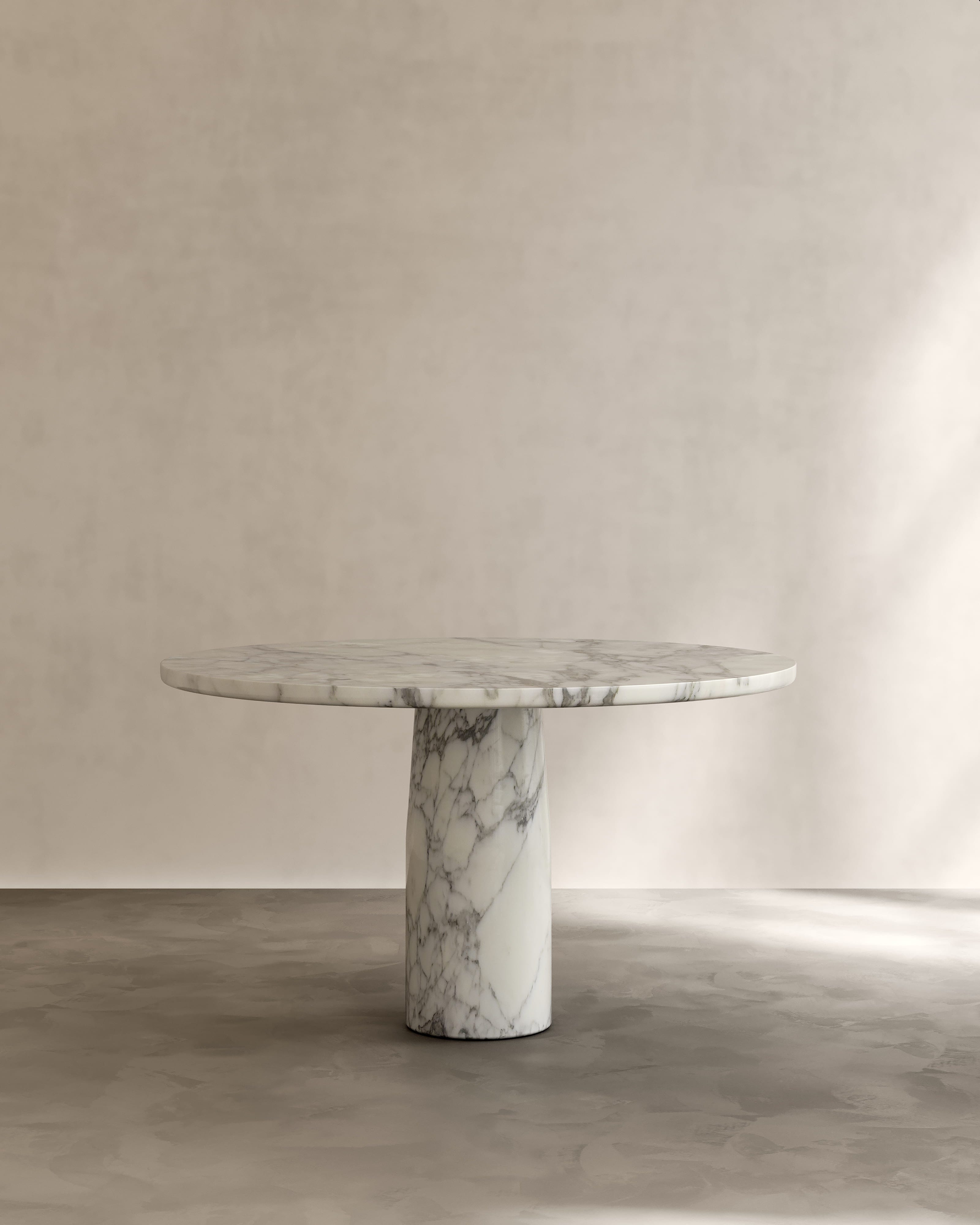 Dining Table Ø 90 cm x H 75 cm / Arabescato Marble ISOLA DINING TABLE PALOMA EDITIONS