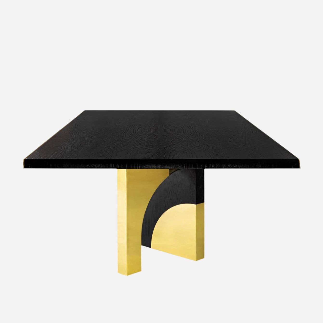 Dining Table Polished Brass UTOPIA | DARK OAK DINING TABLE INSIDHERLAND
