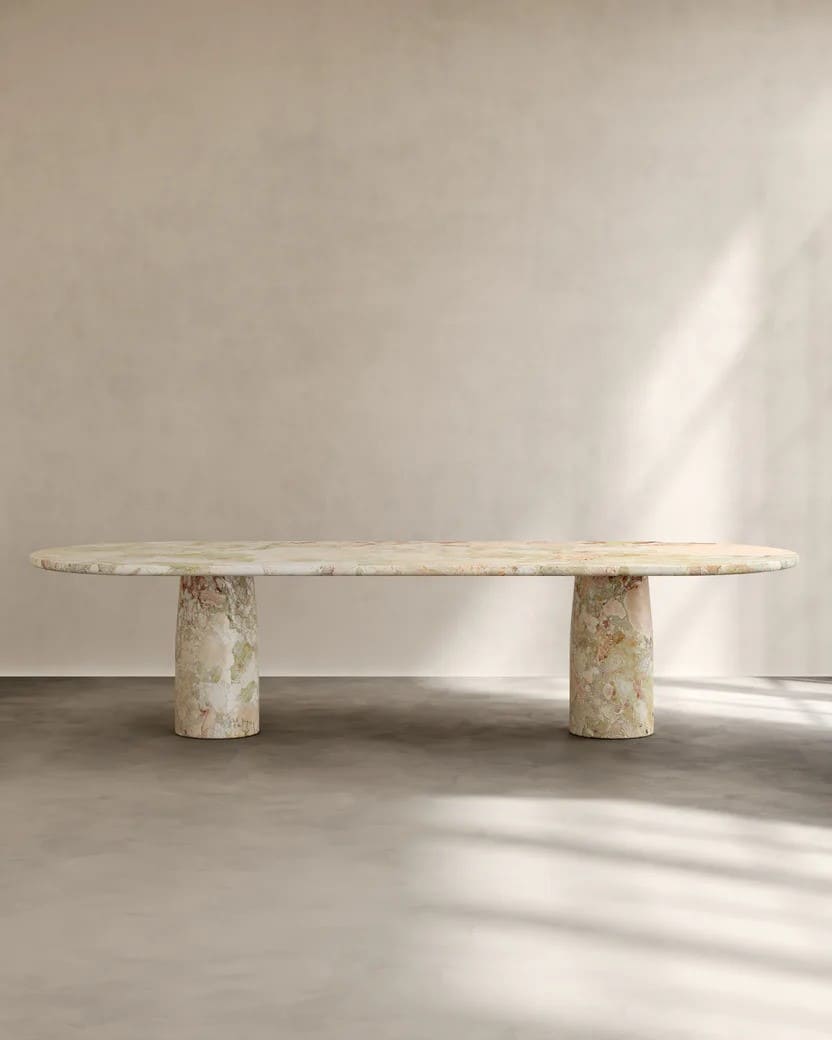 Dining Table Verde Breccia Marble ISOLA TABLE IV PALOMA EDITIONS
