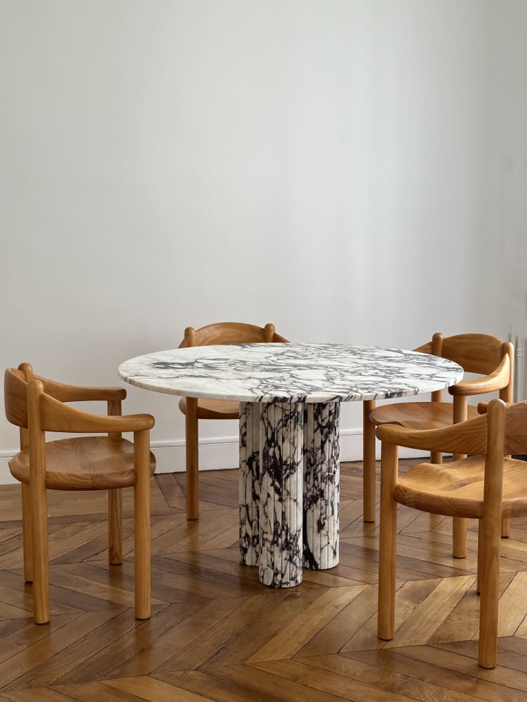 Dining Table JULS CALACATTA VIOLA MARBLE DINING TABLE MARBERA