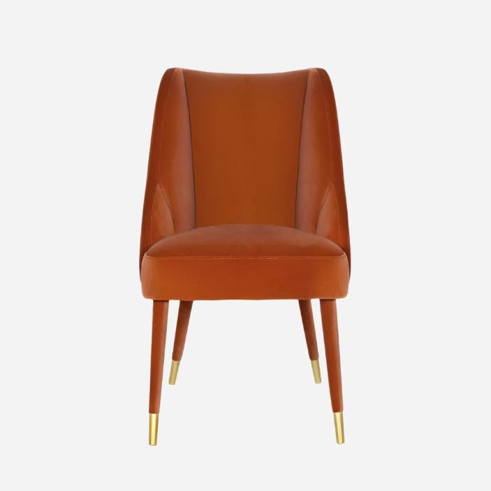 Dining Chair FIGUEROA | DINING CHAIR Cotton velvet ref. 0256 - polished brass INSIDHERLAND