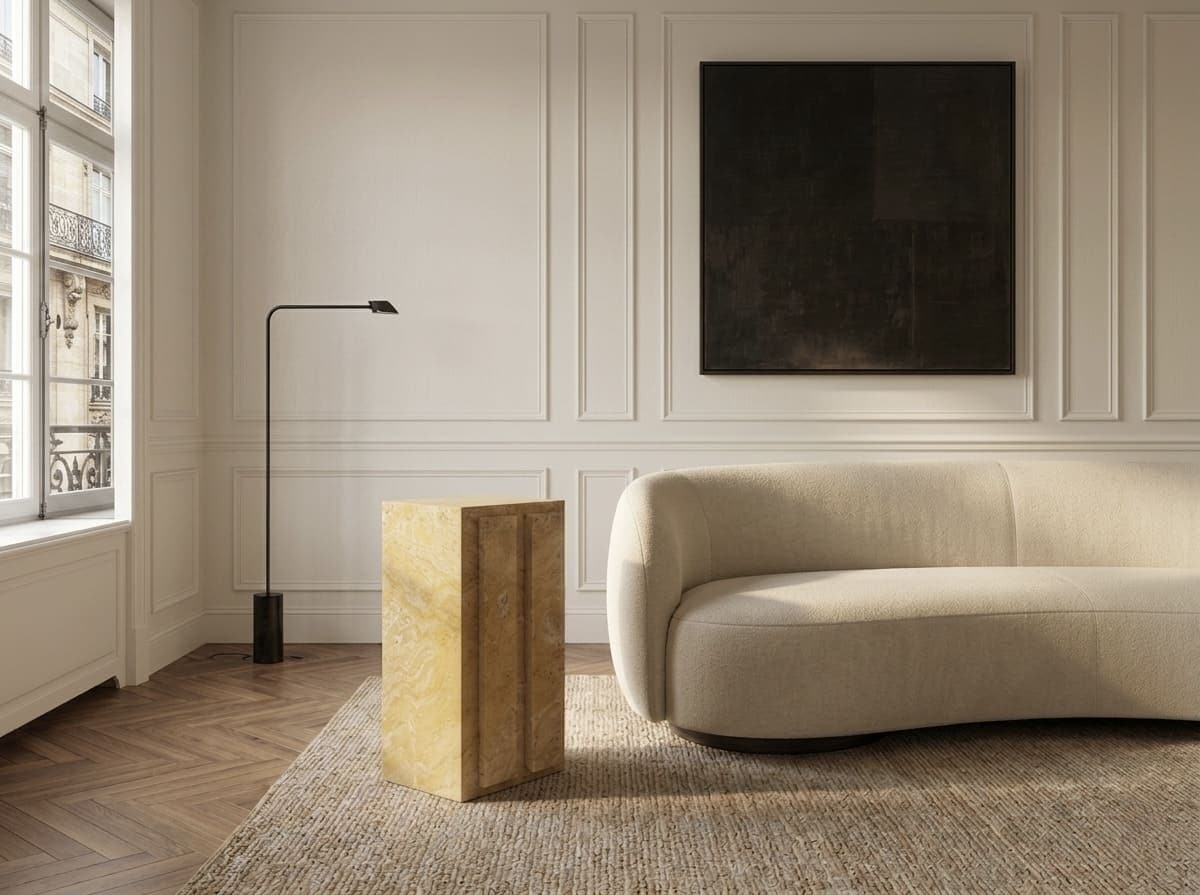 FORMAMINIMA SINGLE 01 SOLID/ONE - YELLOW STRIPE SERIES Side Table