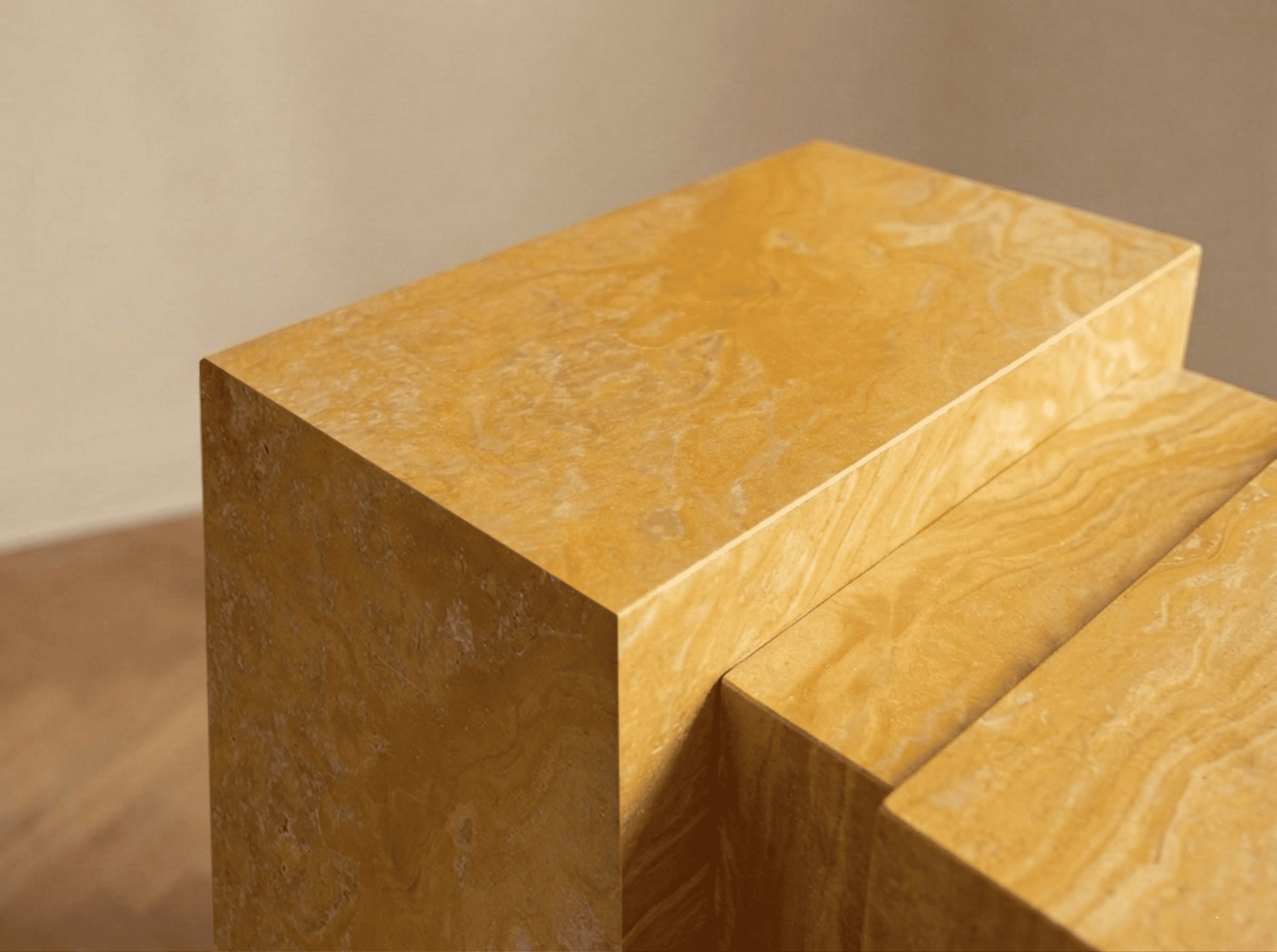 FORMAMINIMA SOLID/ONE DOUBLE 01 - YELLOW STRIPE SERIES Side Table