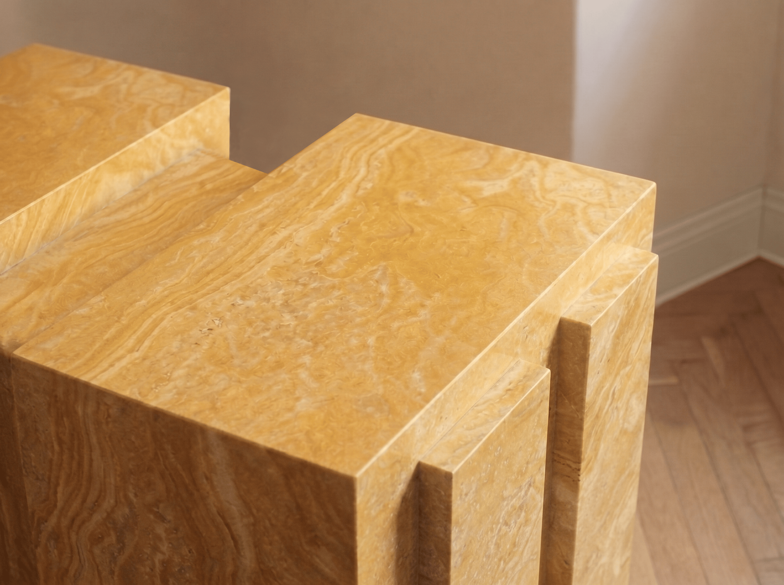FORMAMINIMA SOLID/ONE DOUBLE 01 - YELLOW STRIPE SERIES Side Table
