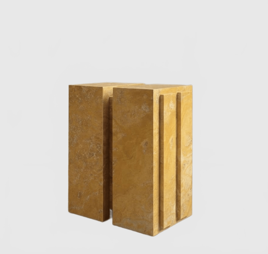 FORMAMINIMA SOLID/ONE DOUBLE 01 - YELLOW STRIPE SERIES Side Table