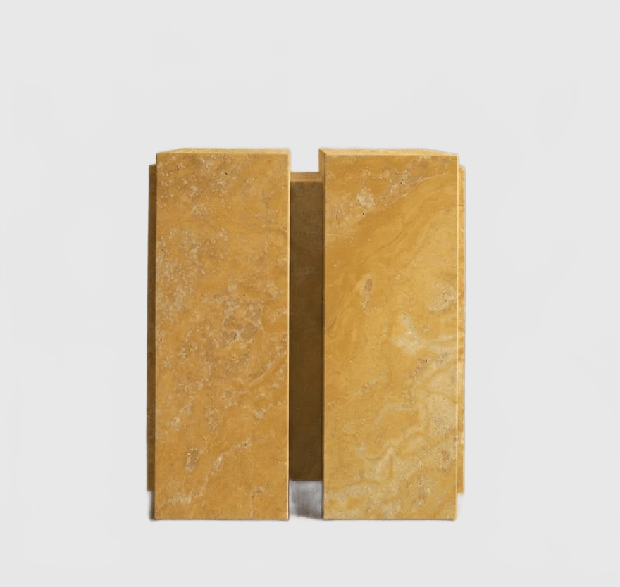 FORMAMINIMA SOLID/ONE DOUBLE 01 - YELLOW STRIPE SERIES Side Table