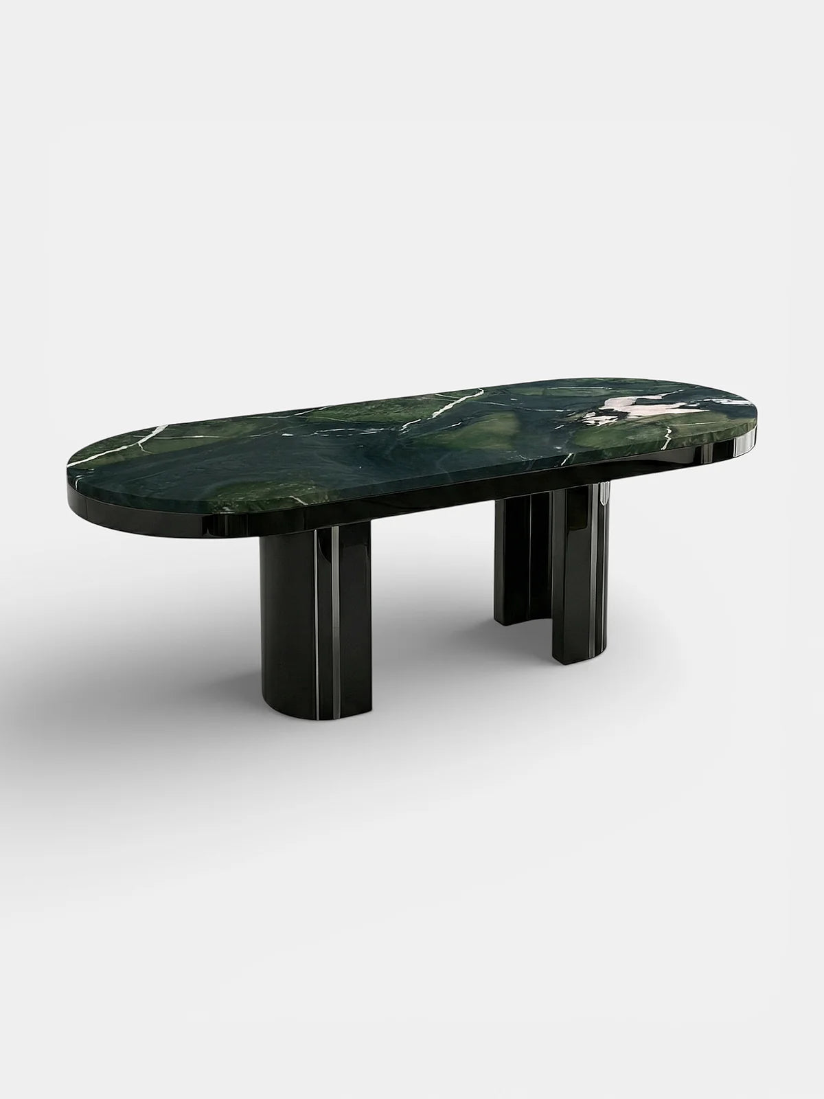 GIO BLACK & AVOCADO MARBLE DINING TABLE