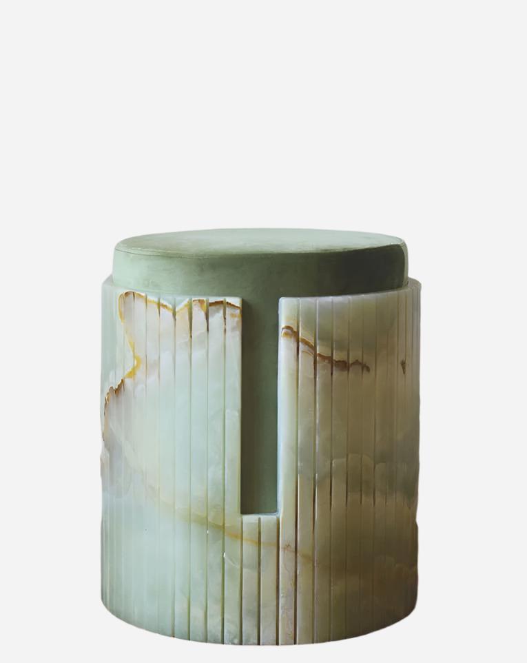 Stool GREEN ONYX DOLCE STOOL MARBERA