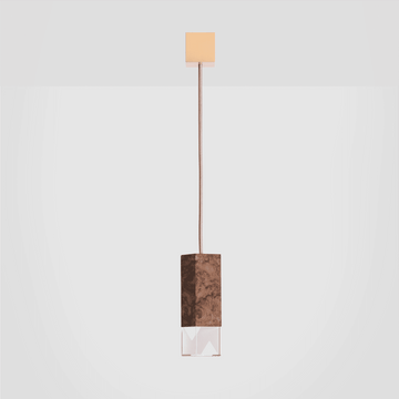 Pendant Lamp LAMP/ONE - WALNUT BRIARWOOD. | SINGLE SUSPENSION FORMAMINIMA