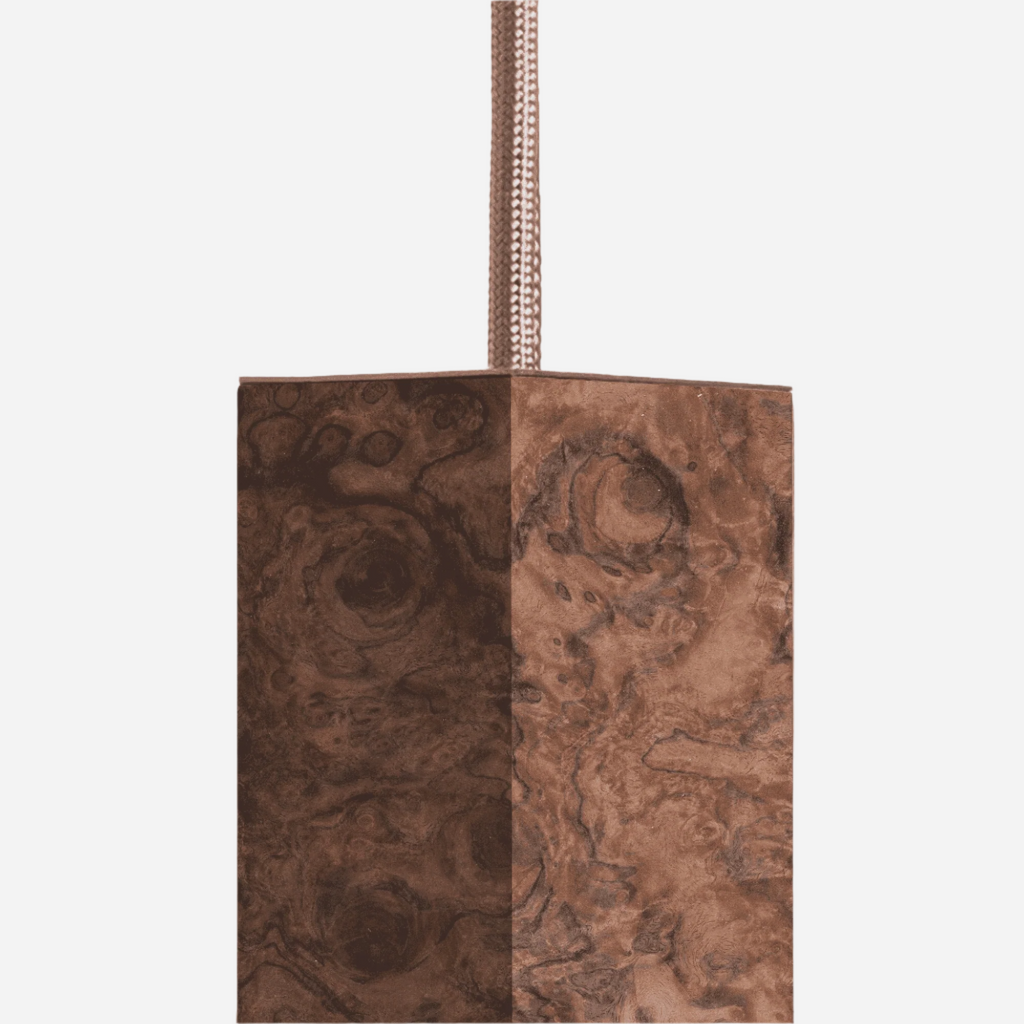 Pendant Lamp LAMP/ONE - WALNUT BRIARWOOD. | SINGLE SUSPENSION FORMAMINIMA