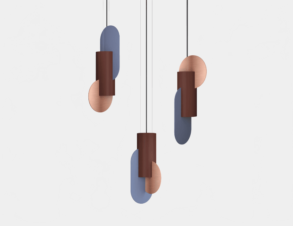Hanging Light Pendant LAMP SUPREMATIC THREE CS4 NOOM