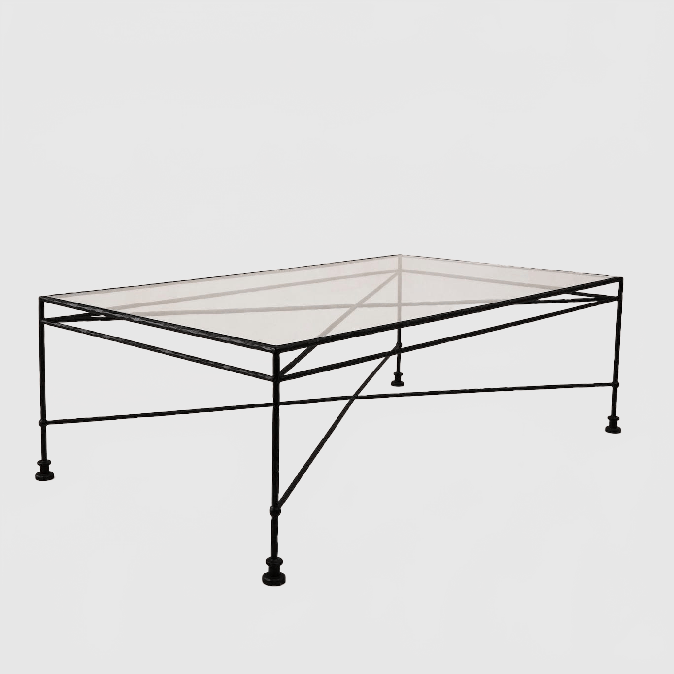 HOUSE OF LÉON PROVENCE OUTDOOR GLASS RECTANGULAR COFFEE TABLE | BLACK FRAME Outdoor Coffee Table