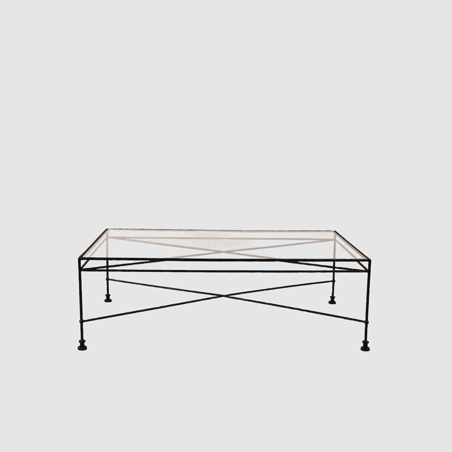 HOUSE OF LÉON PROVENCE OUTDOOR GLASS RECTANGULAR COFFEE TABLE | BLACK FRAME Outdoor Coffee Table