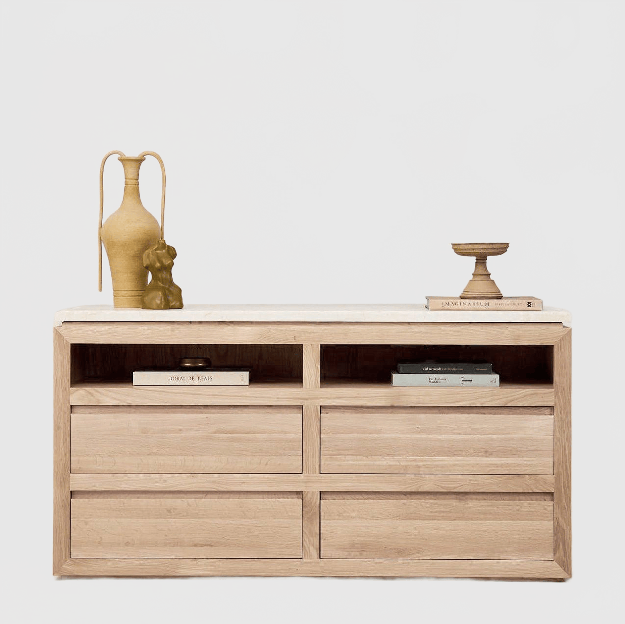 HOUSE OF LÉON SOFITA MARBLE DRESSER | WHITE OAK Dresser