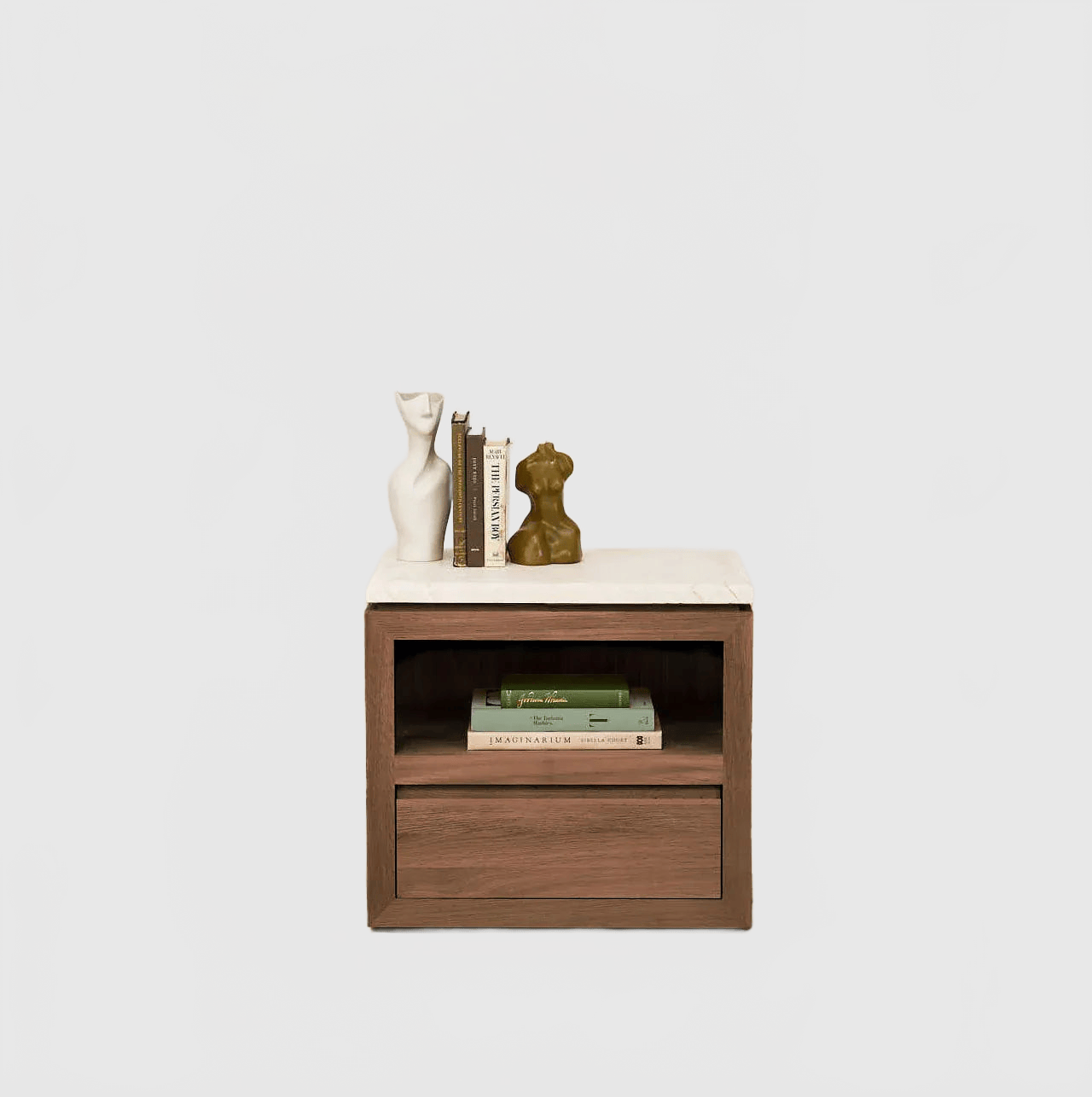 HOUSE OF LÉON SOFITA MARBLE NIGHTSTAND | MOCHA Bedside Table
