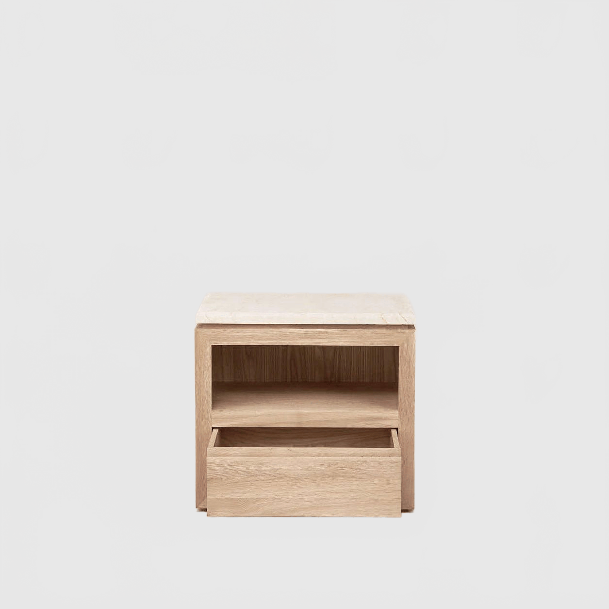 HOUSE OF LÉON SOFITA MARBLE NIGHTSTAND | WHITE OAK Bedside Table