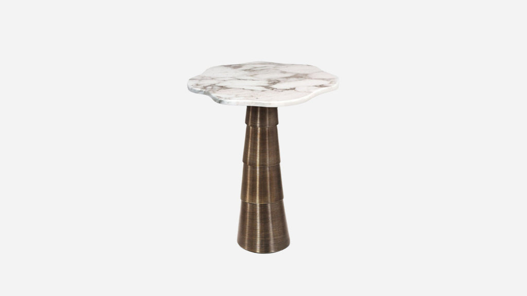 Side Table PALM | CALACATTA VIOLA MARBLE SIDE TABLE INSIDHERLAND