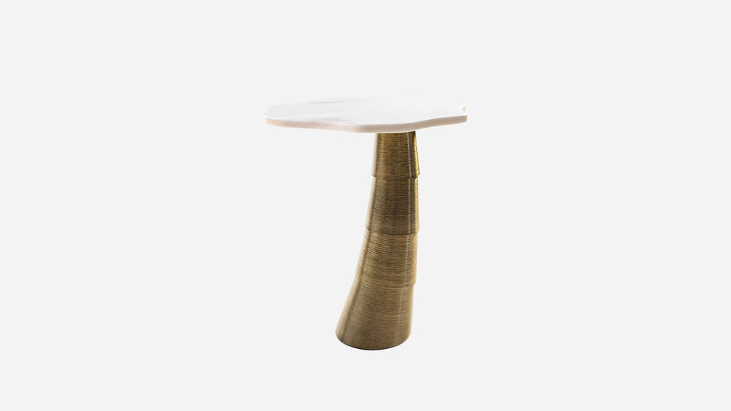 Side Table PALM | CALACATTA VIOLA MARBLE SIDE TABLE INSIDHERLAND