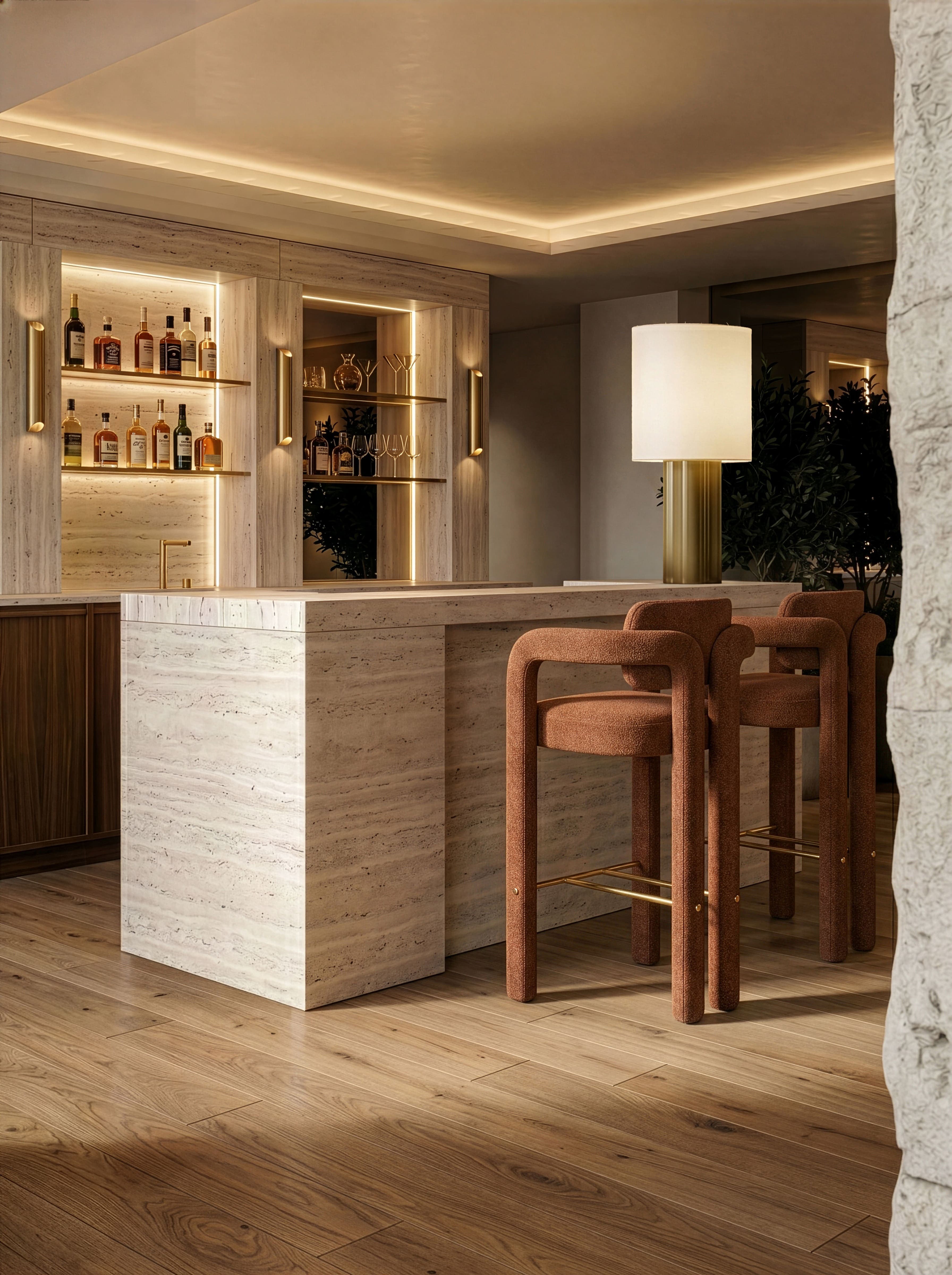 INSIDHERLAND DOUBLE ARCH BAR STOOL Bar Stool