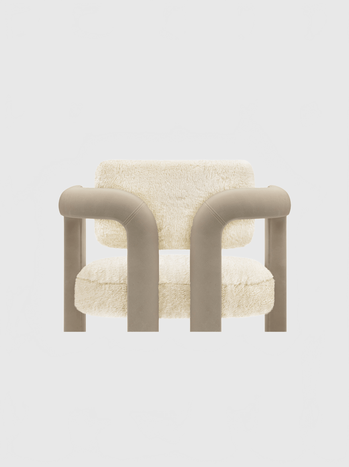 INSIDHERLAND DOUBLE ARCH DINING CHAIR | FUR & VELVET Dining Chair