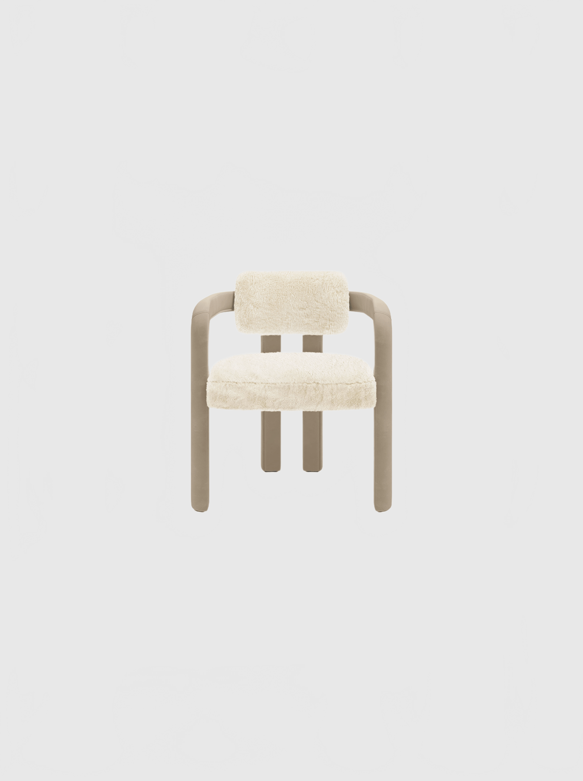 INSIDHERLAND DOUBLE ARCH DINING CHAIR | FUR & VELVET Dining Chair