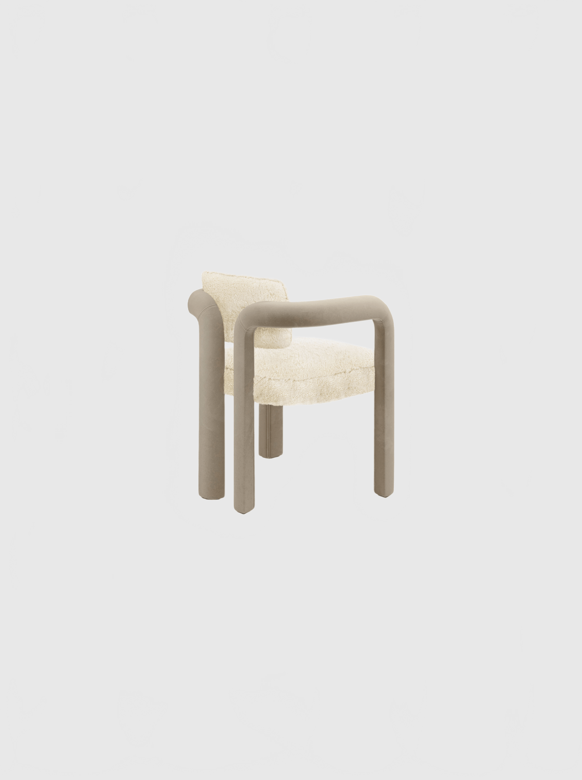 INSIDHERLAND DOUBLE ARCH DINING CHAIR | FUR & VELVET Dining Chair